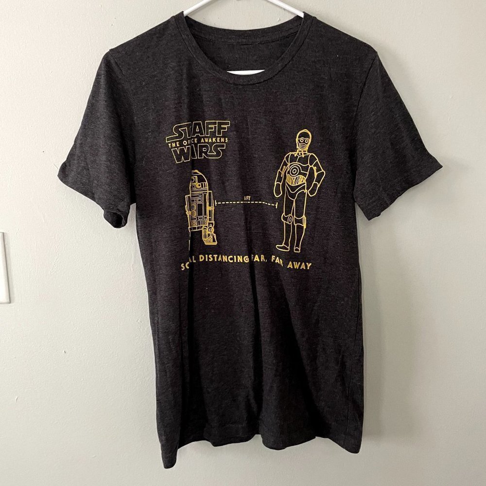 Star Wars the office awakens social distancing gray short sleeved summer top